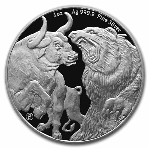 Generisch 1 Oz Silbermünze Tokelau - Bull 2022 Bear -BU- Silber 999 Silver Coin von Generisch