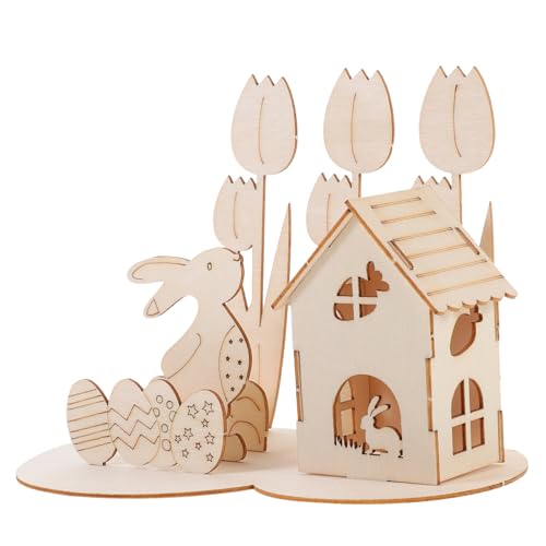 Generisch 1 Satz 3D-Puzzle-Kaninchen Puzzlematte Puzzle- Für Pädagogisches Puzzlespielzeug Für Kleinkinder Osterspielzeug-Puzzle Ostergeschenk Für Lernpuzzle Holz von Generisch