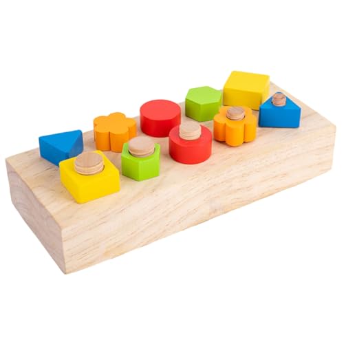 Generisch 1 Satz Schraube Kinderspielzeug Formblock Für Kleinkindpuzzle Für Puzzle- Holzpuzzle Für Kleinkinder Lernspielzeug in Form Hölzern Colorful von Generisch