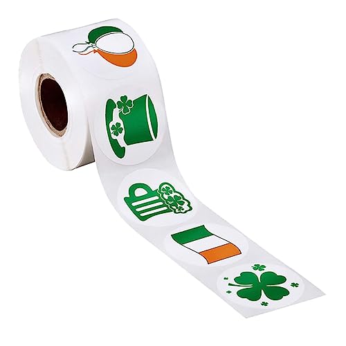 Generisch 1 St Parieren Aufkleber Tag Aufkleber Tags Nagelaufkleber wasserdichte Aufkleber St Patrick's Aufkleber Dekorative Etikettenaufkleber Verpackungsetiketten Telleraufkleber von Generisch