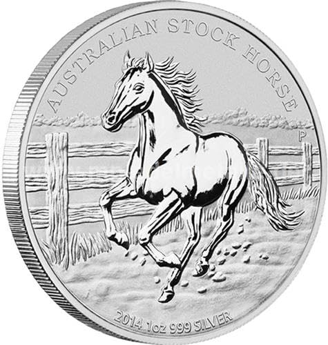 Generisch 1 oz Silbermünze Australien Stock Horse 2014 - 1 Unze 999 Silber mit Zertifikat und Kapsel von Generisch