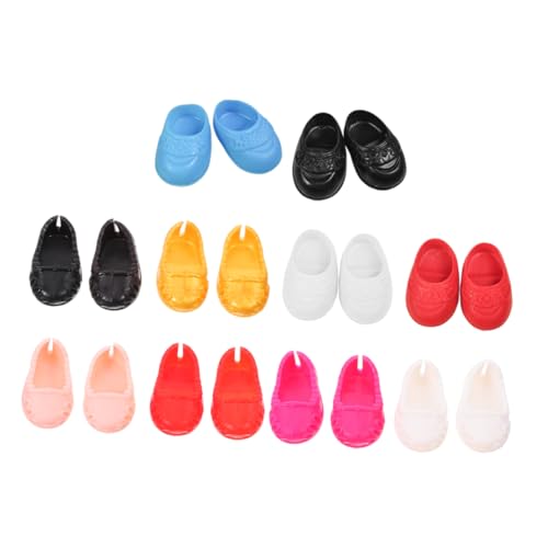 Generisch 10 Paare Schuhe Miniatur Puppe Mini-szenen-Requisiten Mikro-landschafts-Requisiten Mini-Schuhe Mini -Szene Schmücken Kleine Hausrequisiten Mini-schuhmodelle Plastik von Generisch