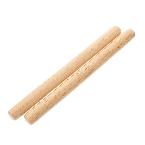 Generisch 2 STK Instrument Stick Rhythmus Stick Rassel Musical Rhythmusstöcke Trommelstöcke Bürsten Schlägelstöcke Für Trommeln Trommelstock Tambourin Musikinstrumente Holz von Generisch