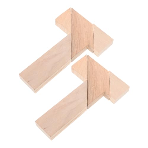 Generisch 2 Stücke Kinder Holz Puzzle T-Form Denkaufgabe Spaß DIY Puzzle Spielzeug Kinder Puzzle Spielzeug Für Kognitive Fähigkeiten Und Mathematik Lernen - von Generisch