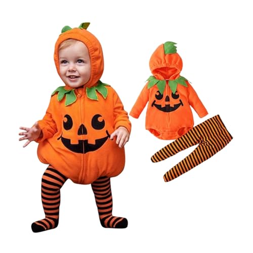 Generisch 2-Teiliges Set Baby Halloween Kürbiskostüm, Halloween Baby Kleidung Jungen Mädchen Pumpkin Top Outfit Süßes Kürbis Kostüm Strampler Bodysuit Jumpsuit Sets für Neugeborenes 0-24 Monate Generisch 2-Teiliges Set Baby Halloween Kürbiskostüm, Halloween Baby Kleidung Jungen Mädchen Pumpkin Top Outfit Süßes Kürbis Kostüm Strampler Bodysuit Jumpsuit Sets für Neugeborenes 0-24 Monate von Generisch