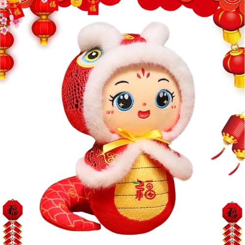 Generisch 2025 Chinese Mascot, Lunar New Year Snake Stuffed Animal, Year of The Snake Plush Toy, Plush Snake New Year Toy, Chinese New Year Decoration Plush Toy Doll for Lunar Year Spring Festival von Generisch