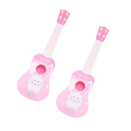 Generisch 2St Gitarre Babyspielzeug spielmatte Musical Dingle Zappelspielzeug Guitar für kleinkinderspielzeug Musikinstrument pädagogisches Plastik von Generisch