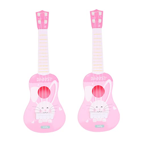 Generisch 2St Gitarre Guitar für hühner spielsachen für Toys zappeln Babyspielzeug Musikinstrumente pädagogisches Plastik von Generisch