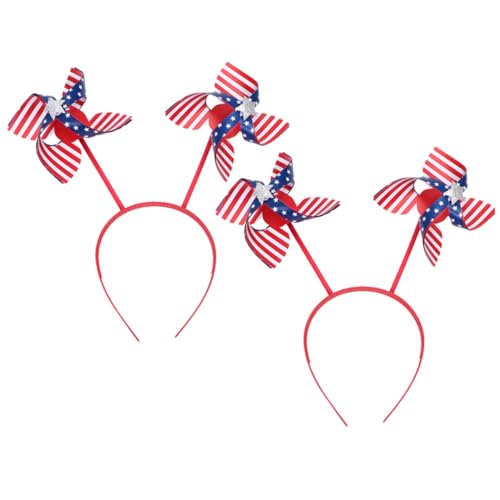 Generisch 2pcs Windmill Design Haarreifen Independence Day Haarreifen Spielzeug Kopfreifen von Generisch