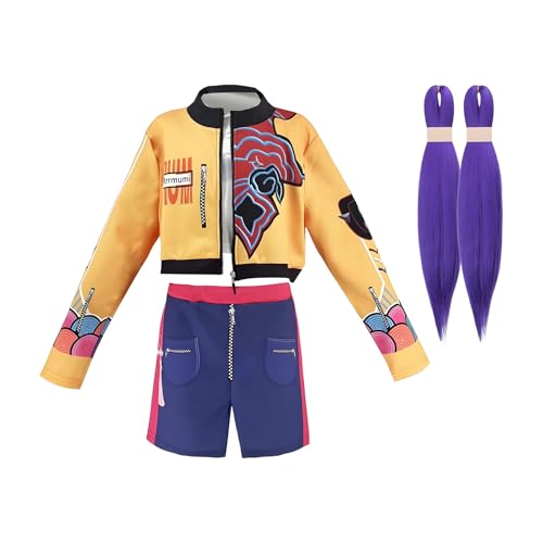 Generisch 3 Stücke Halloween Cosplay Kostüme, Demons Hunters Anime Kostüm Mit Zöpfen Extensions Haare, Popstar Dress Up Bühnen Outfits Für Feiertagskarnevalpartys, Schulleistung Generisch 3 Stücke Halloween Cosplay Kostüme, Demons Hunters Anime Kostüm Mit Zöpfen Extensions Haare, Popstar Dress Up Bühnen Outfits Für Feiertagskarnevalpartys, Schulleistung von Generisch