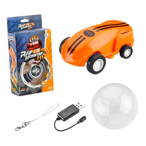 Generisch 360 Stunt-Auto USB ladegeräte ABC wickeltasche einsatzfahrzeuge Spielzeug packetbandrollen игрушки Model Cars Mini-Spielzeug Mini-Auto-Spielzeug Autospielzeug Renn-Stuntauto Orange von Generisch