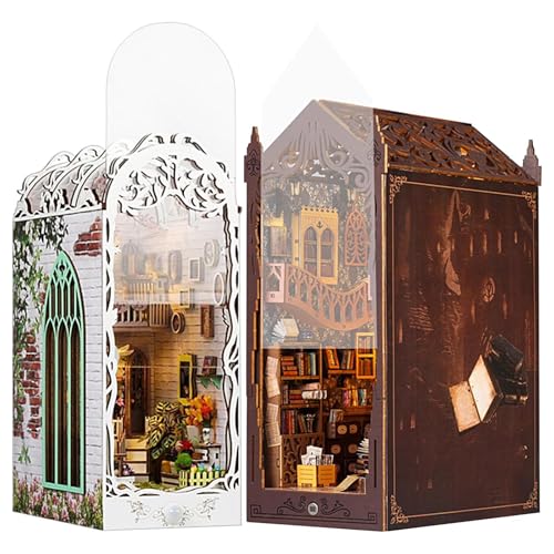 Generisch 3D Book Nook Diorama Kit | Wooden Book Nook Craft Kit | Di'y Book Nook Model Kit | Miniature Book Nook Kit | Custom Book Nook Accessories | Dependable for Living Room Study Room Bedside von Generisch