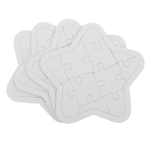 Generisch 4 Blätter Ausmalen Und Einfügen DIY-Puzzle-Aufkleber Dinge Zu Malen Leere Puzzles Basteln Leerzeichen Puzzle- Individuelle Rätsel Escape-Room-rätsel Papier von Generisch