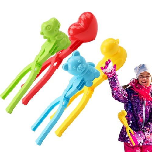 Generisch 4 Stück Schneeballzange Set, Entenform Schneeball Maker Strand Spielzeug, Schneeballzange Für Schneebälle Winter Schneeball Form Spielzeug Für Kinder jun-gen Mädchen von Generisch