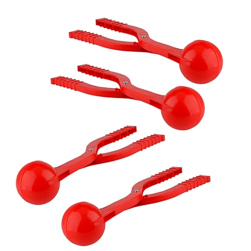 Generisch 4 Stück runder Schneeballclip Schneekugelklemme Schneeball-Clip Schneeball-Werkzeuge Schneeballform schneeballschlacht schneeballmaker Schneeball-Tool Schneeballhersteller Plastik von Generisch