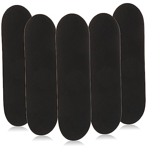 Generisch 5St rutschfeste Matte kleines Skateboard Schuhe mit Rollen Skateboard-Wachs Greifer Finger Skateboard fingerskaterboard Finger-Skateboard-Bänder Schaumstoff-Griffband Pu Black von Generisch