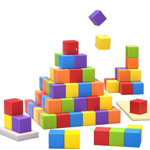 Generisch 6. pädagogische Würfel stapeln Holz Spielzeug für Kinder, Baby-Form-Design, Farbe Lernen Werkzeuge mit 30/50/100pcs Generisch 6. pädagogische Würfel stapeln Holz Spielzeug für Kinder, Baby-Form-Design, Farbe Lernen Werkzeuge mit 30/50/100pcs von Generisch