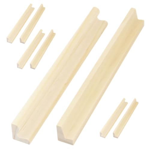 Generisch 8 Stück Holz Buchstabensockel Desktop Zubehör Desktop Ständer Domino Spielzubehör Domino Fliesen Präsentationsständer Domino Halter Domino Tabletts Holz von Generisch