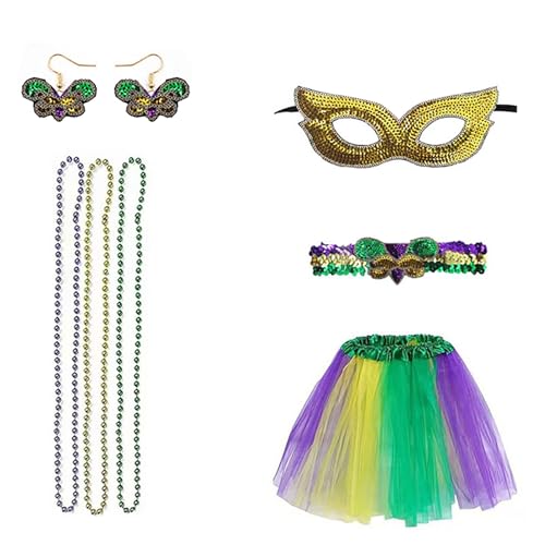 Generisch 80er Jahre Damen Karneval Party 90er Jahre Neon Party Outfit Mottoparty Accessoires Karneval Tütü Damen Große Größen 80 Jahre Kostüm Mädchen von Generisch