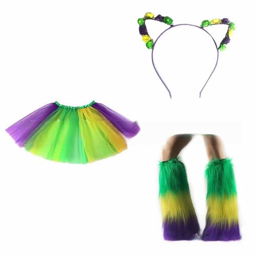 Generisch 80er Jahre Kleidung Kostüm Neon Accessoires Thema Party Karneval Damen Frauen Karneval Favors Decorations Fasnetskostüm Damen Glitzer Rock Damen Fasching von Generisch