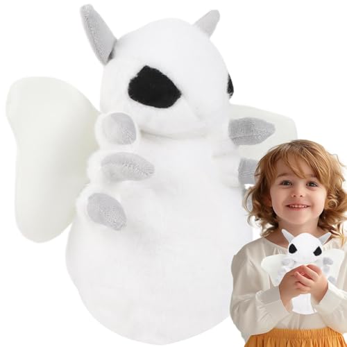 Generisch Adorable Mothman Plush Doll, Stuffed Toys Pillow Animals Doll Plush, Soft Huggable Moth Stuffed Toy, White Plush Mothman Pillow for Sofa, Cafe, Hotel, Mothman Toy for Sofa von Generisch