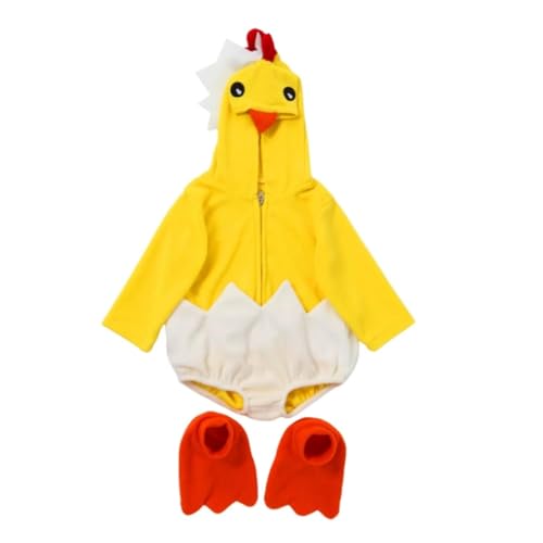 Generisch Animal Outfit for Kids, Cute Cosplay Jumpsuit with Breathable Fabric, Fun Party Dressing Supplies, Adorable Chicken Costume for Boys, Girls, Kids, Perfect to Events or Play von Generisch