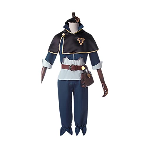 Generisch Anime Asta Cosplay Kostüm Ritter Kampf Uniform Anzug Halloween Outfits,Blue-XL von Generisch