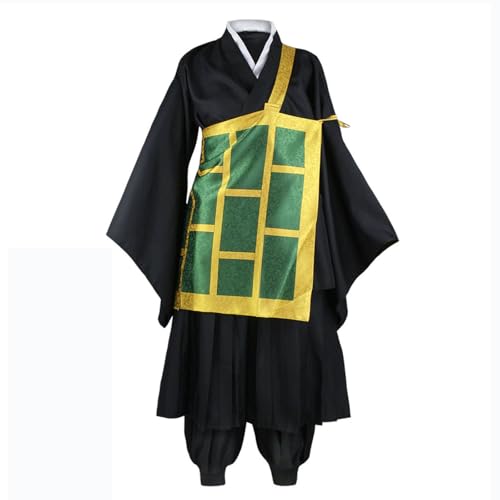 Generisch Anime Geto Suguru Cosplay Kostüm Kimono Uniform Volles Set Halloween-Party Outfits,Black-L von Generisch