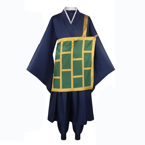 Generisch Anime Geto Suguru Cosplay Kostüm Kimono Uniform Volles Set Halloween-Party Outfits,Blue-XXL von Generisch