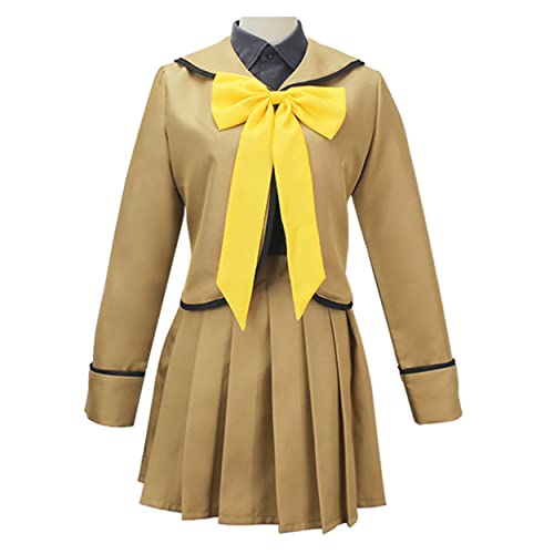 Generisch Anime Momozono Nanami Cosplay Kostüm JK School Uniform Halloween Volles Set,Khaki-S von Generisch