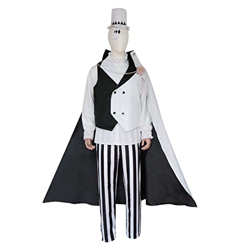 Generisch Anime Nikolai Gogol Cosplay Kostüm Detektiv Uniformen Mantel Anzug Halloween Party,White-L von Generisch