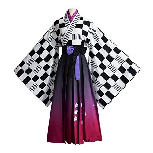 Generisch Anime Tokoyami Towa Cosplay Kostüm Kimono Kleid Uniform Halloween Karneval,White-L von Generisch