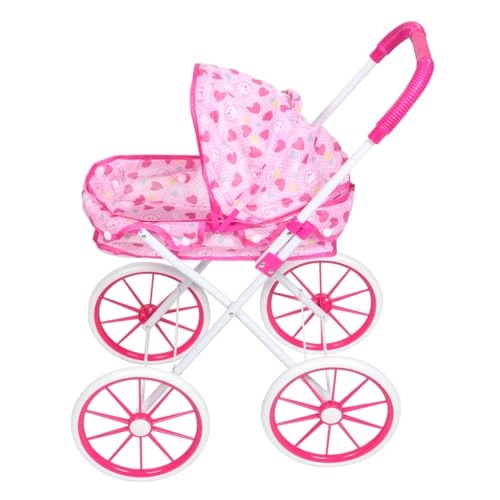 Generisch Baby Doll Kinderwagen Modell Kinderwagen Spielzeug Puppe Kinderwagen Warenkorb Spielzeug Kleinkind Pretend Spielen Spielzeug Simulation Kleine Kinderwagen Baby Puppe Zubehör von Generisch