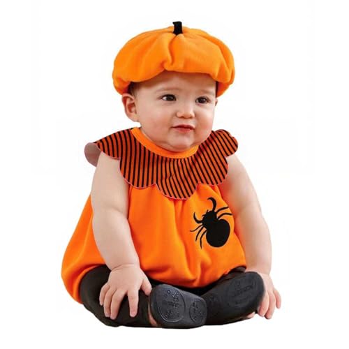 Generisch Baby Halloween Kostüm - Halloween Overall Langarm Kürbisform Kapuze mit Fußen Strampler Herbst Frühling Unisex Mädchen Jungen Süßes Kürbis Faschingskostüm Baby Generisch Baby Halloween Kostüm - Halloween Overall Langarm Kürbisform Kapuze mit Fußen Strampler Herbst Frühling Unisex Mädchen Jungen Süßes Kürbis Faschingskostüm Baby von Generisch