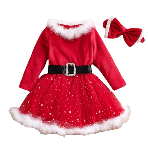 Generisch Baby Kostüm-Baby Strampler Weihnachten Weihnachtsoutfit,strampler Junge Mädchen,neugeborenes Santa Elfen Schlafstrampler Mit Hut Weihnachts Party Kleidung Set von Generisch