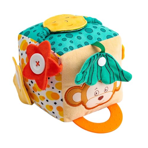 Generisch Baby Rasseln 0-6 Monate, Babyaktivität Würfel,Sensory Cube Soft Baby Tissue Box Toy | Frühes Learning Travel Toys, Tissue -Box für Kinder, Familie, Freunde von Generisch