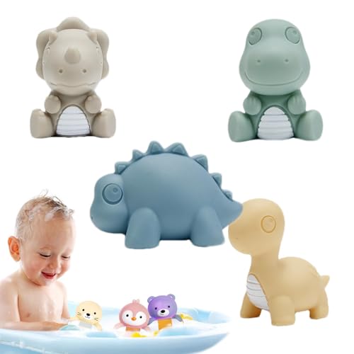 Badewannenspielzeug für Kleinkinder,Badetierspielzeug, 4 Stück Cartoon-Tiere Kleinkind-Badewanne schwimmendes Spielzeug, Badespielzeug für die frühe Entwicklung mit farbwechselndem Licht für von Generisch