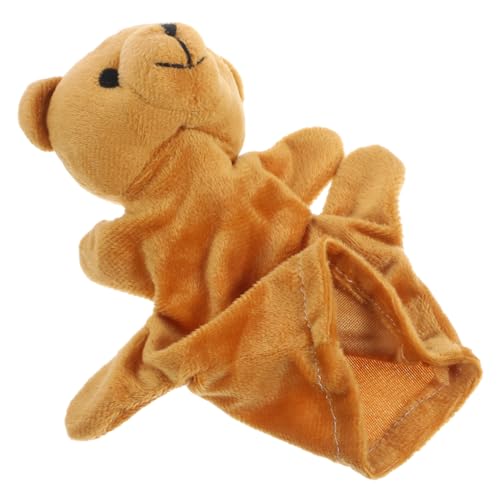 Generisch Bär Handpuppe interaktives Interactive Toys pucktuch handspielpuppe Funny Toys Fun Toy Puppen Lernspielzeug Handpuppe für PP Baumwolle Light Brown von Generisch