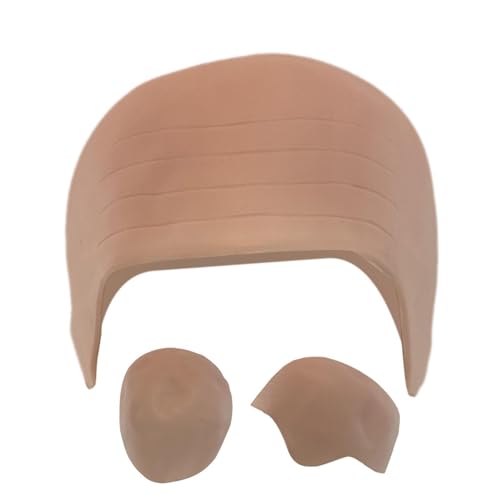 Generisch Bald Head Perückenhut - Glatze für Cosplay - Hautfreundliches künstliches Glatzenperücken-Kostümzubehör, Glatzenkopf-Requisiten für Kinder, Erwachsene, Männer und Frauen von Generisch