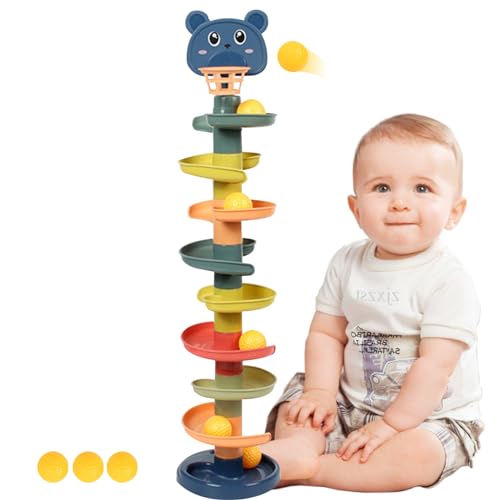 Generisch Ball Drop-Spielzeug im Alter von 3 Monaten+, 9-Schichten-Kleinkindkugelspielzeug mit 9 Bällen, sichere Bildungsspiele und wirksamen Spielzeug Interactive von Generisch