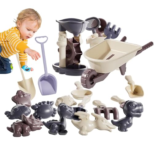 Generisch Beach Toys, 20 Piece Sand Castle Kit with Molds, 741g Cute Travel Games, Portable Kids Playset for Sand Sculpting, Summer Funs, Outdoor Activities, Travel von Generisch