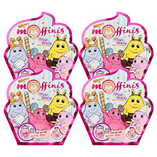 Blue Ocean Moffinis Figur Sammelfigur Serie 4 - Magic Bakery - Moffini Muffin Monster - 4 Tüten von Generisch