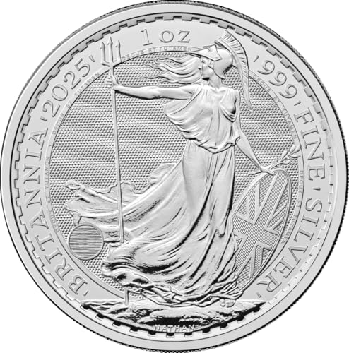 Generisch Britannia 1 Unze Silbermünze 2025, 999.9 Feinsilber 31,1g in Münzkapsel von Generisch