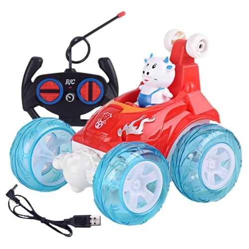 Generisch Control Stunt Car, 360 Rotating RC Car, 6.3x7.09x6.3 Inches Vehicle LED Lights Doll, Rechargeable Electric Toy for Children, High Speed Flipping for Indoor and Outdoor Plaything von Generisch