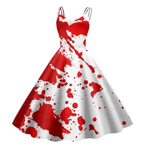 Generisch Damen Halloween Kostüm Frau Retro Gothic Cosplay für Karneval Kleid Design Kürbis-Fledermaus Muster mit Details Ausschnitt-Typ Party Generisch Damen Halloween Kostüm Frau Retro Gothic Cosplay für Karneval Kleid Design Kürbis-Fledermaus Muster mit Details Ausschnitt-Typ Party von Generisch