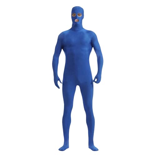Generisch Damen Herren Greenscreen Anzug Ganzkörper Bodysuit Für Karneval Halloween Party Cosplay blau XL Generisch Damen Herren Greenscreen Anzug Ganzkörper Bodysuit Für Karneval Halloween Party Cosplay blau XL von Generisch