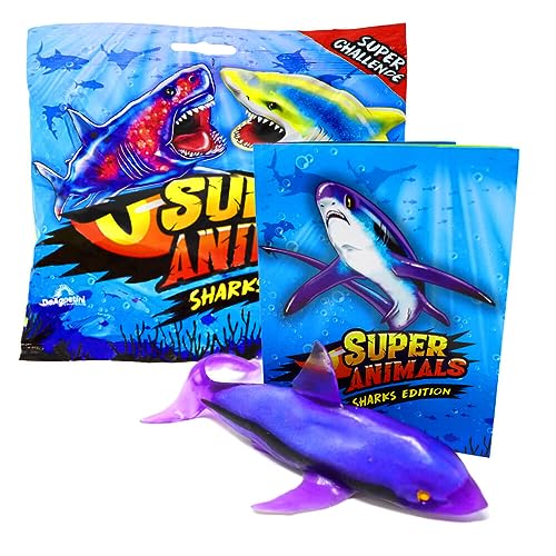 Generisch DeAgostini Super Animals Figur - Sharks Edition (2023) - Sammelfigur Hai - Figur 13. Pazifischer Fuchshai (Stretchy) von Generisch