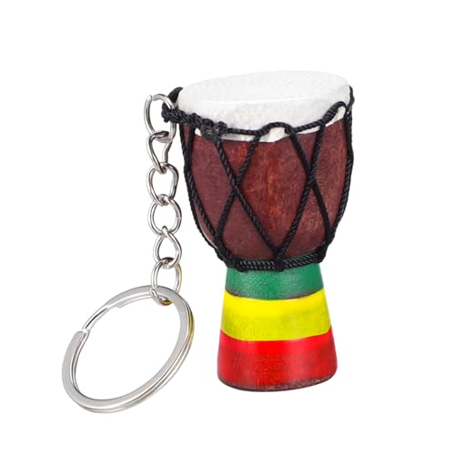 Generisch Djembe-schlüsselanhänger Instrument Schlüsselanhänger Musikalischer Schlüsselanhänger Djembe-trommel-schlüsselanhänger Schlüsselanhänger-trommelornament Holz von Generisch