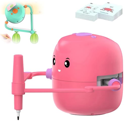 Generisch Drawing Robot for Kids, Kids Drawing Robot, Robot Drawing Machine, Drawing Robot, Interactive Educational Drawing Robot with 100 Word Cards (Pink) von Generisch