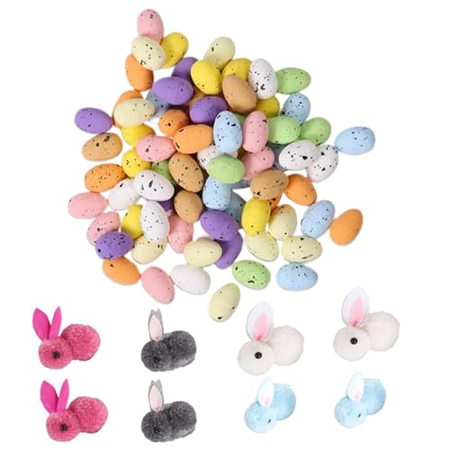 Generisch Easter Bunny Toys, Plush Rabbit Toys, Easter Basket Stuffers, Rabbit Toys Set, Easter Egg Hunt Plush Animal Toys Plush Anima Foam Eggs for Easter Eggs Hunt Easter Basket Stuffers von Generisch